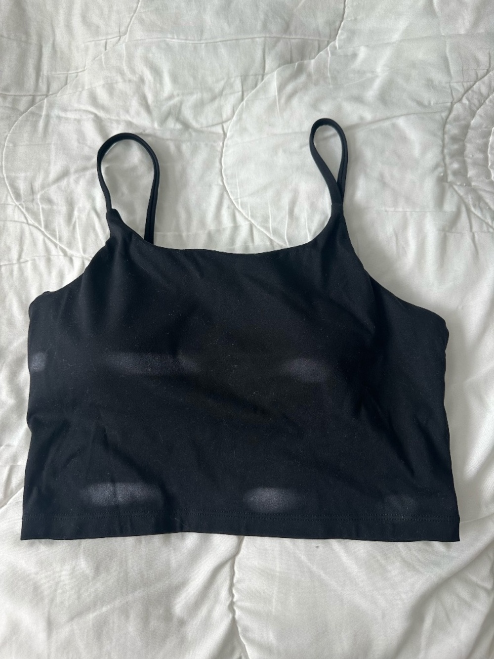 Black padded sports bra